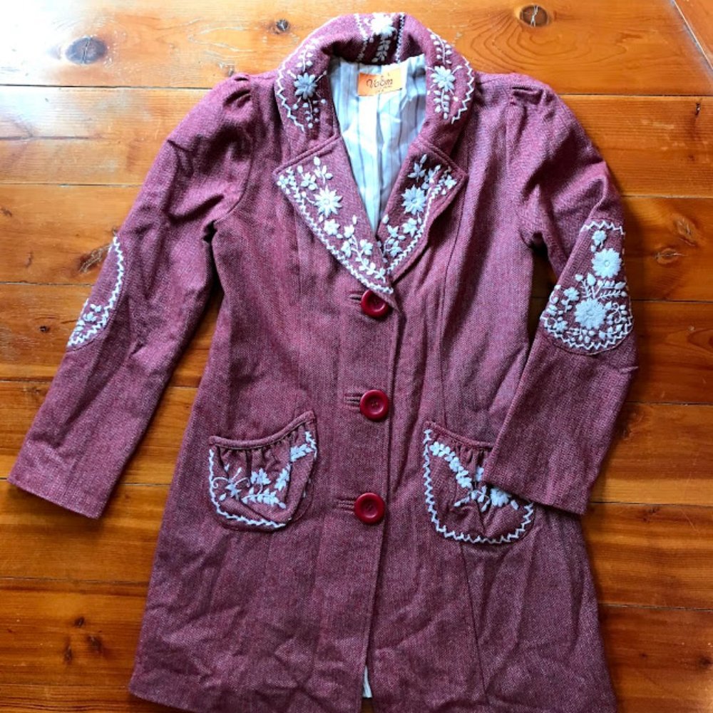 COPY - Vintage Voom Coat by Jay Han Red Tweed